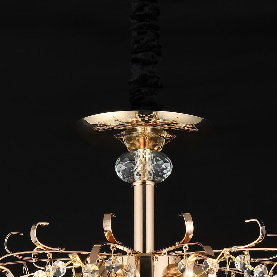 Křišťálový lustr CC9323/5FGD, 5x E14, průměr 49cm, zlatý