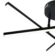 LED LED Masha s 80W dálkovým ovládáním, akrylem a kovem, černou