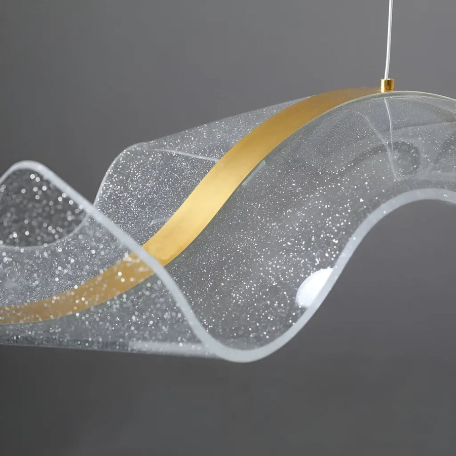 Závěsný LED lustr AMI 80W, Lineární, Studené/Teplé/Neutrální světlo, Zlatý, Nastavitelná výška