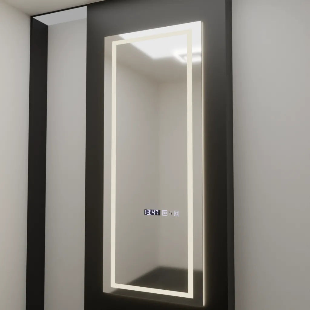 Zrcadlo LED obdélníkový 60x150cm Sensor Alessia Radar Marcello Clock DeFrost & Dimable teploměr