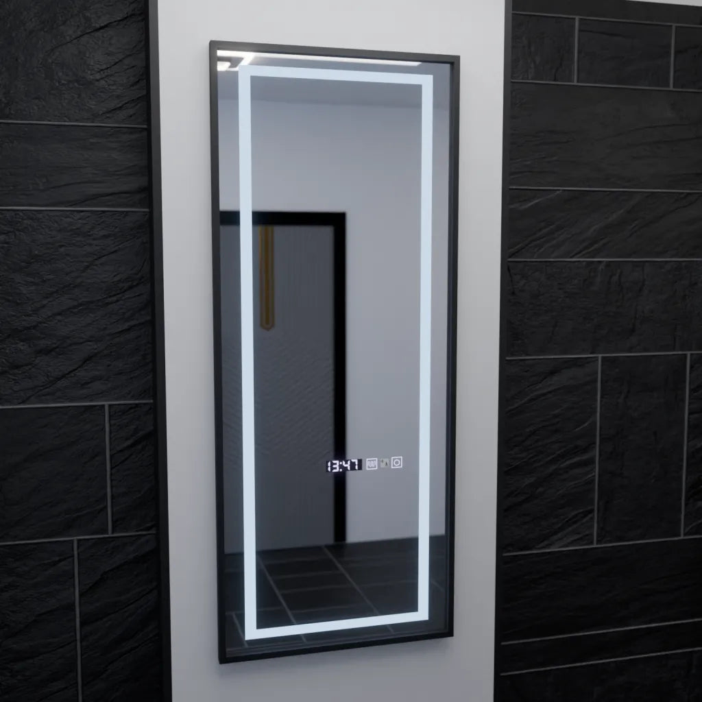 Mirror LED Rectangula 60x150cm Senzor Sensor Radar Marcello Clock DeFrost & Dimable teploměr