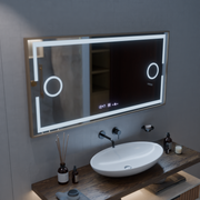 Senzor Sensor Sensor LED Sensor Sofia s rozmrazovací funkcí 110x65 cm teplé/studené/neutrální dimable světlo, ROSE GOLD BRUDHED FRAME, Marcello Funghi Collection