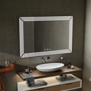 Zrcadlové LED obdélníkový 60x80cm Venezia Sensor Motionglow Marcellable Dimable Clock Dezoring System