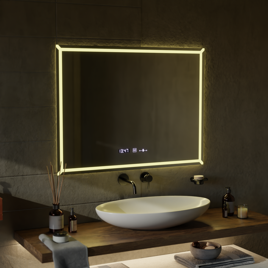 LED Touch Villay Mirror Defrition System 60x80 cm Marcello Funghi Collection