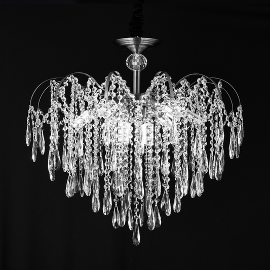 Křišťálový lustr CC9324/5CH, 5x E14, Průměr 49cm, Chrom