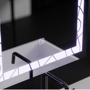 Zrcadlo LED obdélníkový 60x80 cm deco rám Základní dotek