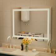 Obdélníkový LED zrcadlo 80x60cm Verite Motionglow Marcellow Dimable Hodin Deframenting System
