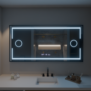 Obdélníkový LED zrcadlo 120x80cm Senzor Motionglow Sensor Marcello Desiclant Clock Defrosting System