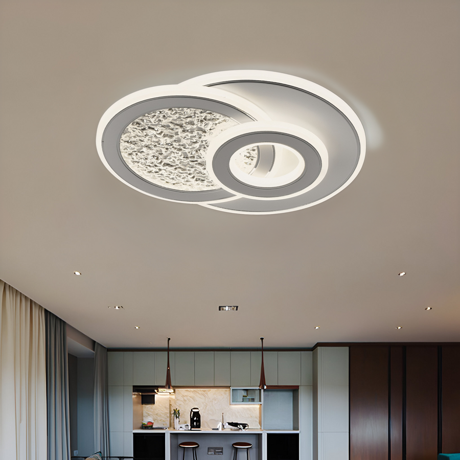 KOMPACTO LED lustr 34W, 3 kruhy, studené/teplé/neutrální světlo, bílá