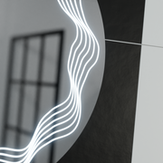 Zrcadlové kulaté LED 60 cm Flusso Touch Dimable Defrition System