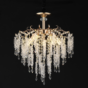 Křišťálový lustr CC9323/5FGD, 5x E14, průměr 49cm, zlatý