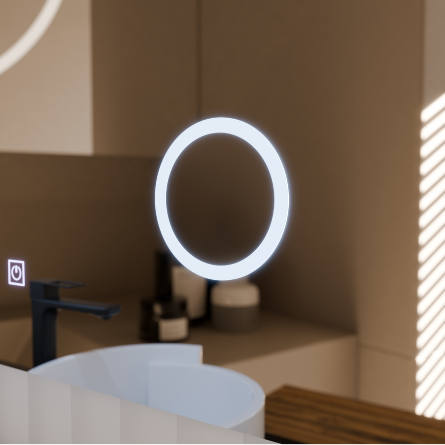 Obdélníkové LED zrcadlo, 80x60cm, Linea Touch, Demister System, Stmívatelné