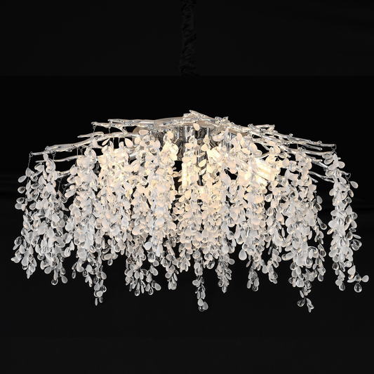 Křišťálový lustr CC8080/D800CH, 9x E14, Průměr 49cm, Chrom
