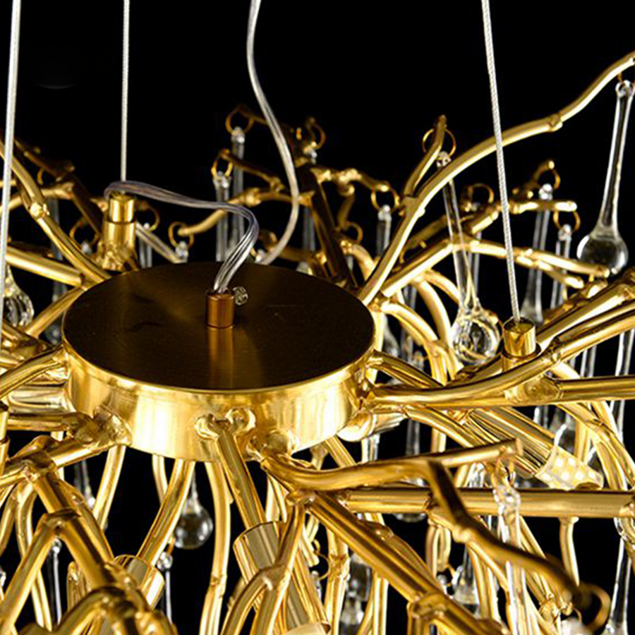 Crystal Chandier Waltz Rhapsody, 9x G9, Gold, 60 cm, nastavitelná výška