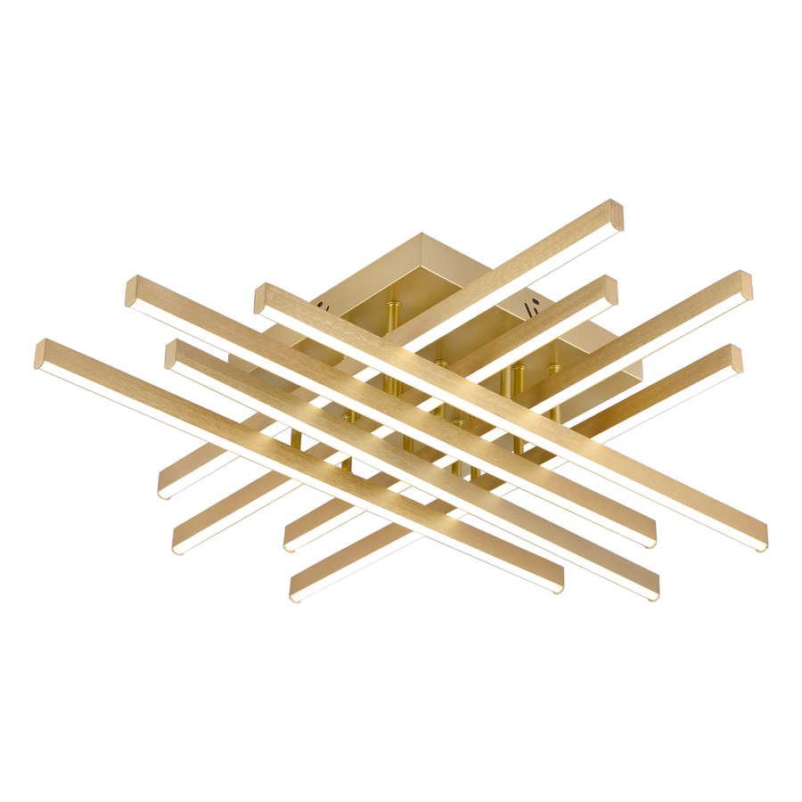 LED lustr s dálkovým ovládáním LINEX, 109W, světlo 3000K/4000K/6000K, stmívatelný, zlatý