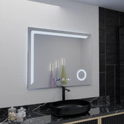 Zrcadlo LED obdélníkový 100x80cm Precision Motiongllow Marcello Demontling Defrost & Teplometer Wolf Cosmetic