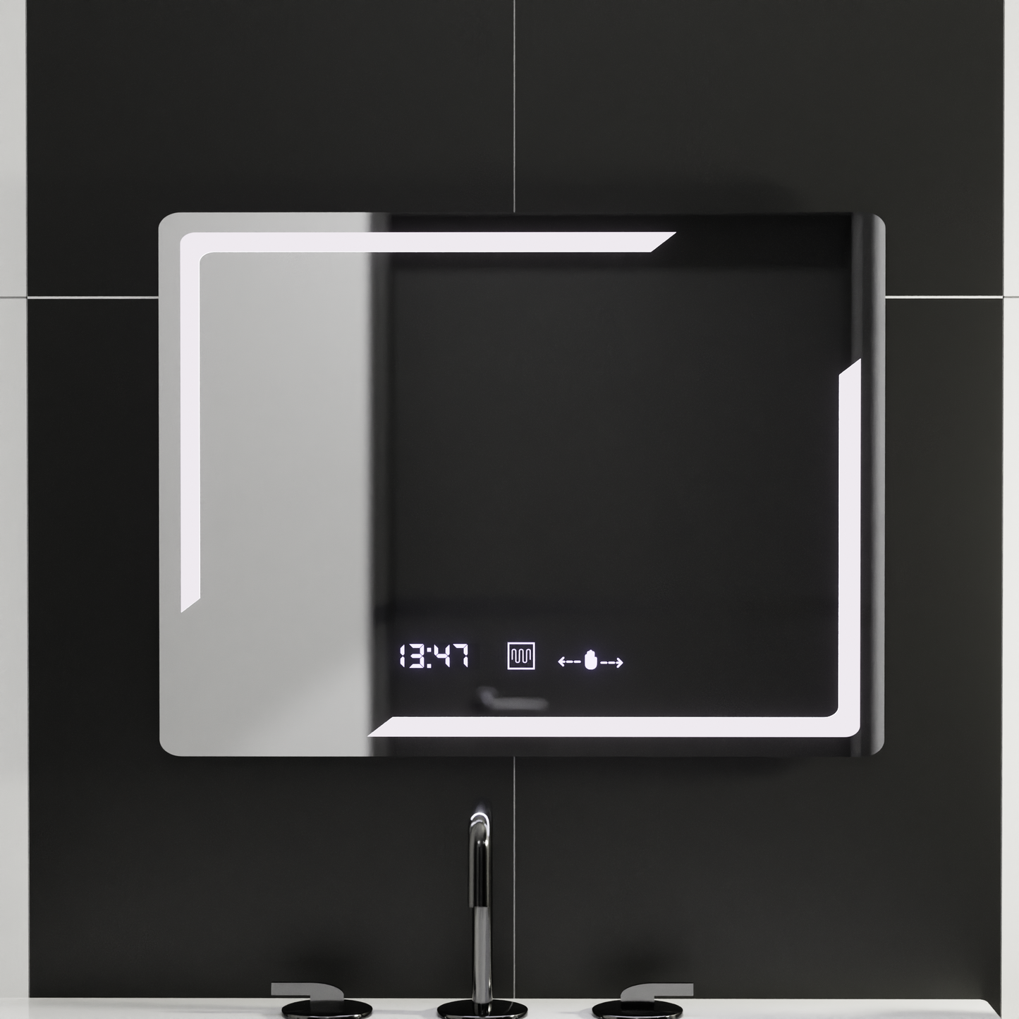 Zrcadlo LED obdélníkový 80x60cm Rayonnement Motiongllow Marcelow System Postižení & Daim teploměr