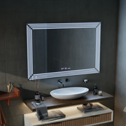 Zrcadlové LED obdélníkový 60x80cm Venezia Sensor Motionglow Marcellable Dimable Clock Dezoring System