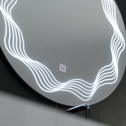 Zrcadlové kulaté LED 60 cm Flusso Touch Dimable Defrition System