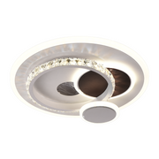 LED LED LED Heliox, 43W, 4 kruhy, chladné/horké/neutrální světlo, černá