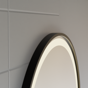 Zrcadlový LED dotykový systém Hans DeBrulation System, hodiny a teplota 60 cm Black Brudged Frame