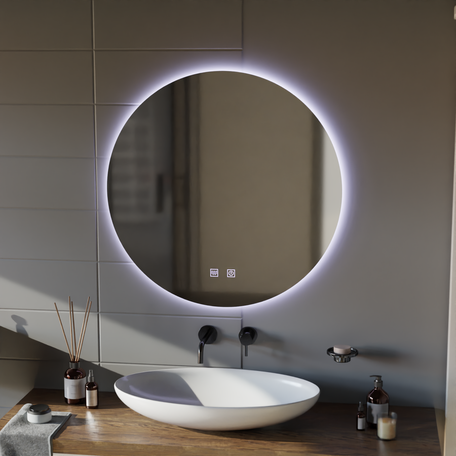 Kulaté LED zrcadlo, 60cm, Isolda, Touch, Demister systém