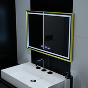 Zrcadlo LED obdélníkový 120x80cm Specchio Motiongllow Marcello Clock Defrition System & Dimable teploměr