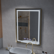 Zrcadlo LED obdélníkový 60x80cm Verite Royale Gold Motiongllow Marcello Dimable Hoding Dezontace