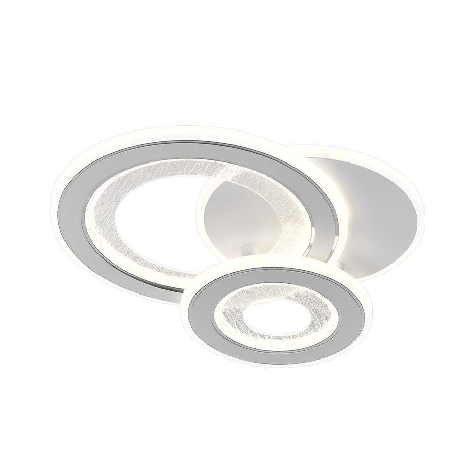 SQUARE LED lustr 36W, 3 kruhy, studené/teplé/neutrální světlo, bílá