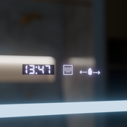 Obdélníkový LED zrcadlo 120x80cm Senzor Motionglow Sensor Marcello Desiclant Clock Defrosting System