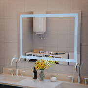 Obdélníkový LED zrcadlo 80x60cm Verite Motionglow Marcellow Dimable Hodin Deframenting System