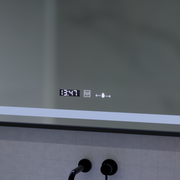 LED zrcadlový pohyb Motionglow Sensor Domingo s rozmrazovací funkcí 120x65 cm studené/teplé/teplé světlo, černý kartáčovaný rám, Marcello Funghi Collection