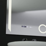 Zrcadlo LED obdélníkový 60x80cm Precision Motionglow Marcello Systémové postižení a teploměr z koamimického skla