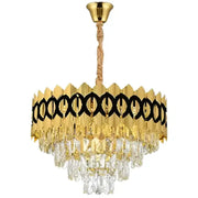 Crystal Chandier Pierrefonds Petito 3xE14, průměr 30 cm, zlato, nastavitelná výška