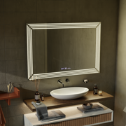 Zrcadlové LED obdélníkový 60x80cm Venezia Sensor Motionglow Marcellable Dimable Clock Dezoring System