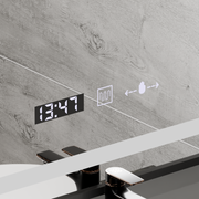Zrcadlo LED obdélníkový 60x80cm Verite Majeste Noir Motion Glow Marcello Clock Defrost & Dimable teploměr