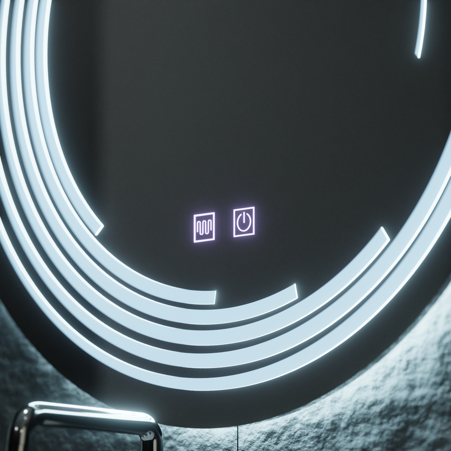 Kulaté LED zrcadlo, 60cm, Lira Touch, Demister System, Stmívatelné
