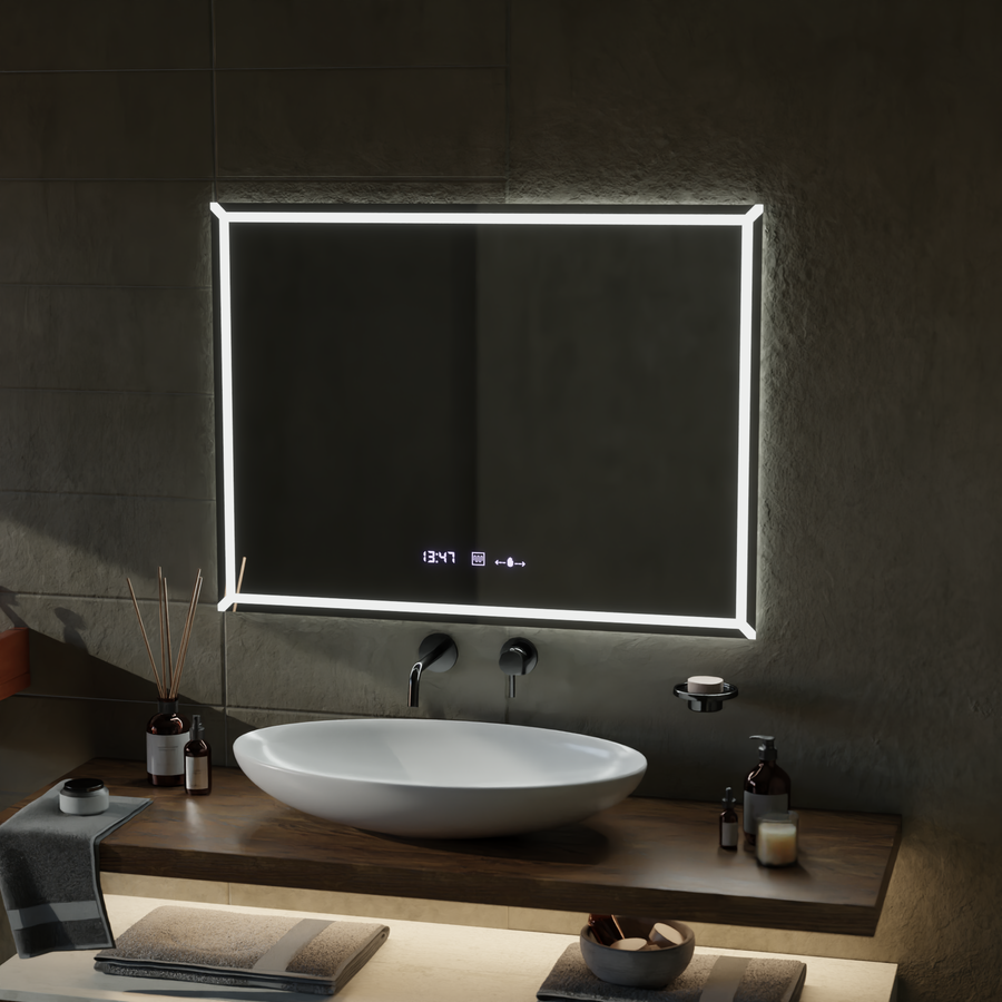 LED Touch Villay Mirror Defrition System 60x80 cm Marcello Funghi Collection