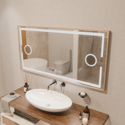 Senzor Sensor Sensor LED Sensor Sofia s rozmrazovací funkcí 110x65 cm teplé/studené/neutrální dimable světlo, ROSE GOLD BRUDHED FRAME, Marcello Funghi Collection