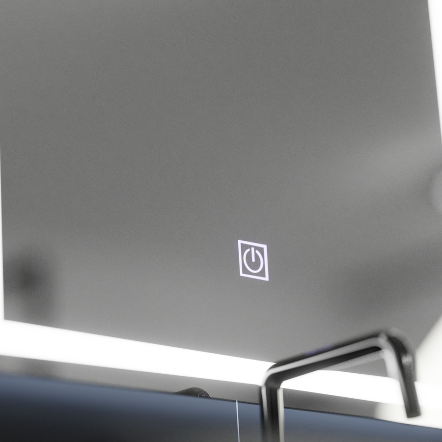 Obdélníkové LED zrcadlo, 60x80cm, RÁM Basic Touch