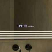 Zrcadlové LED obdélníkový 60x80cm Venezia Sensor Motionglow Marcellable Dimable Clock Dezoring System