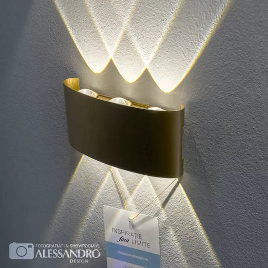 Fantazie aplikují exteriér a interiér LED, 6 zdrojů x 1W, IP65, kov, zlato, 3000k