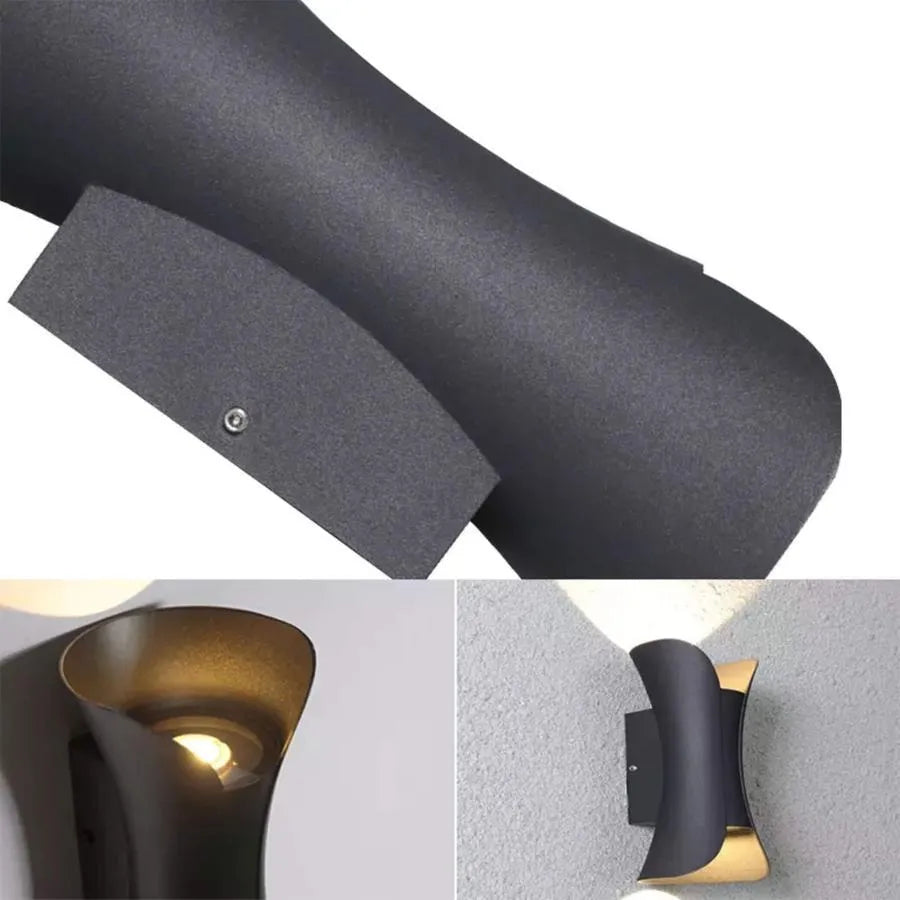 Použijte exteriér LED HEBA, 10W IP65, kov, černá