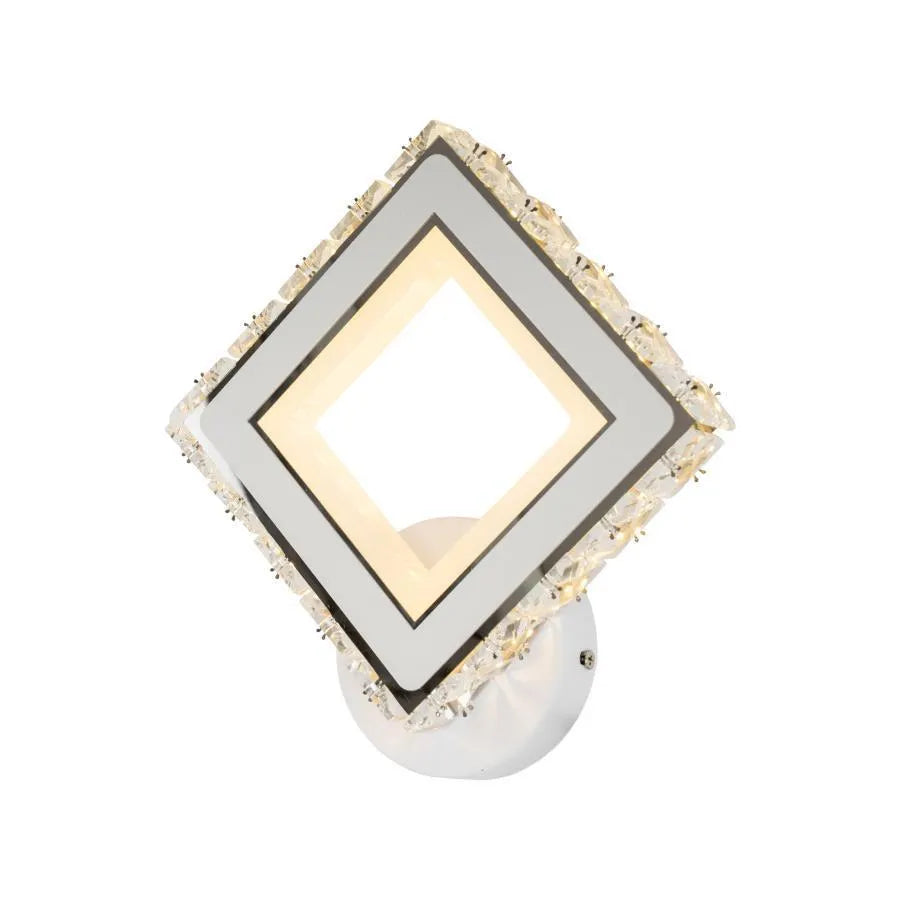 Naneste Terrano LED s krystaly, čtvercové, 24w, studené/horké/neutrální světlo, bílé a nerezové