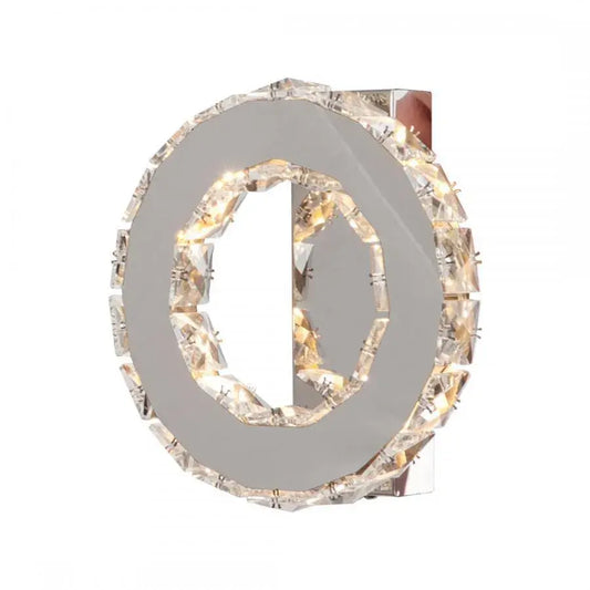 LED křišťálový lustr MAJORA 8W, Průměr 20cm, Studené/Teplé/Neutrální světlo, Lesklý chrom