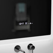 Obdélníkové LED zrcadlo, 60x80 cm, senzor Pugliesi MotionGlow Marcello, systém odmlžování, hodiny a teploměr, stmívatelné