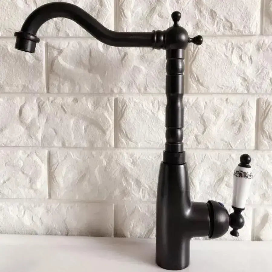 Kuchyňská baterie, sanitární mosaz, černá, OD/2051