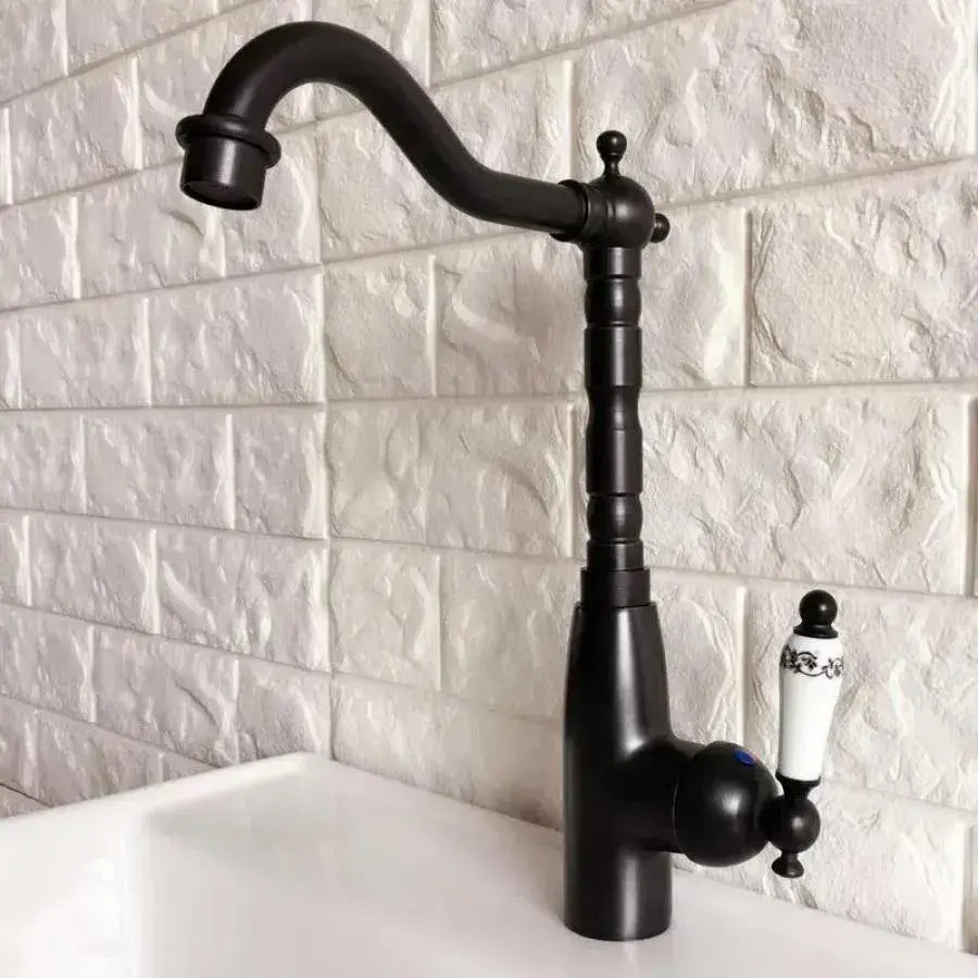 Kuchyňská baterie, sanitární mosaz, černá, OD/2051