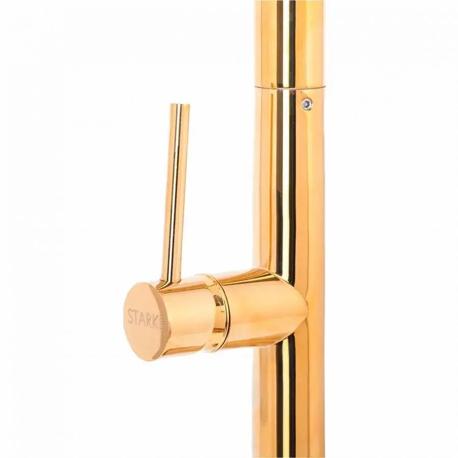 Kuchyňská baterie s extrahovatelnou sprchou, sanitární mosaznou, zlatou, CF2043