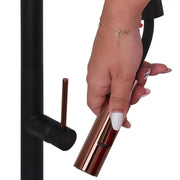 Kuchyňská baterie s extrahovatelnou sprchou, sanitární mosaznou, černou, CF2042